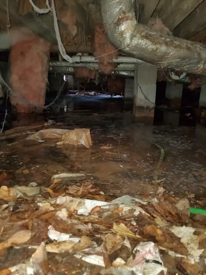 Crawl space flood assessment for Commercial Water Damage Restoration in Lower Providence