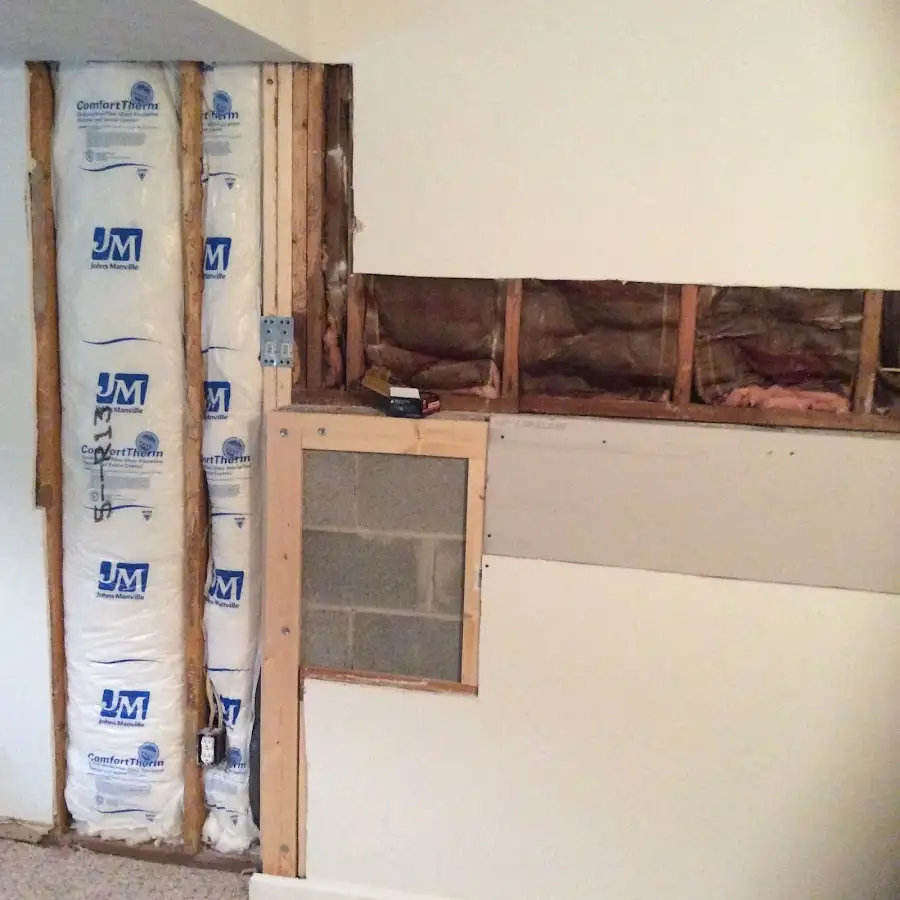 Wall insulation replacement during Structural Drying in Lower Providence